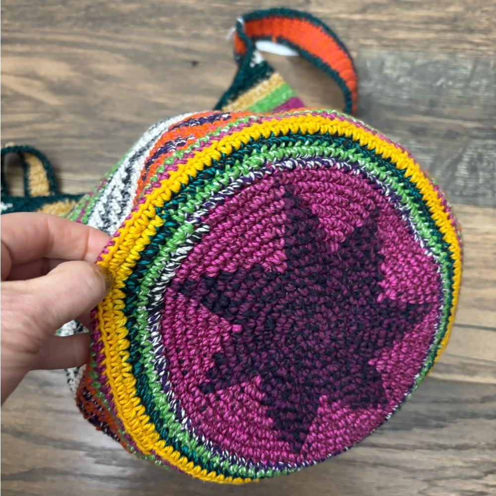 *Ethnic woven cotton crossbody bucket bag NWT - Picture 3 of 6